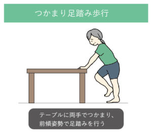 つかまり足踏み歩行